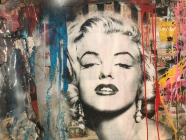 Collages titled "Marylin of my Dreams" by Adriano Cuencas, Original Artwork, Acrylic