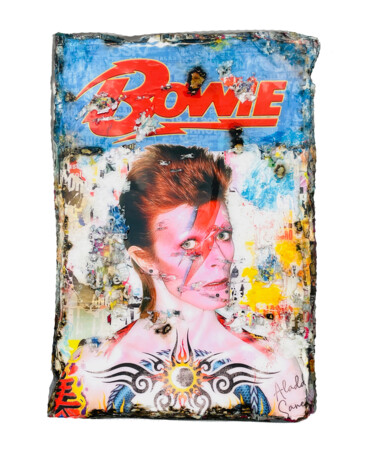 Κολάζ με τίτλο "David Bowie Aladdin…" από Adriano Cuencas, Αυθεντικά έργα τέχνης, Κολάζ