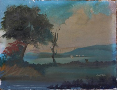 Peinture intitulée "Paysage d'automne" par Adriano Gajoni, Œuvre d'art originale