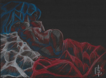 Рисунок под названием "Marianne en 3 coule…" - Adrien Cambien, Подлинное произведение искусства, Карандаш