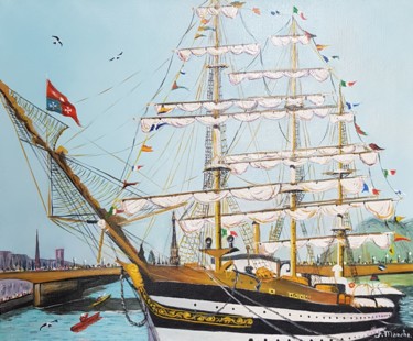 Painting titled "AMERICO VESPUCCI.…" by Francois Manche, Original Artwork