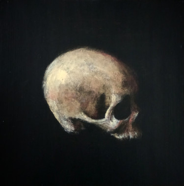 Картина под названием "Golden Anatomic Sku…" - Adrien Conrad, Подлинное произведение искусства, Акрил