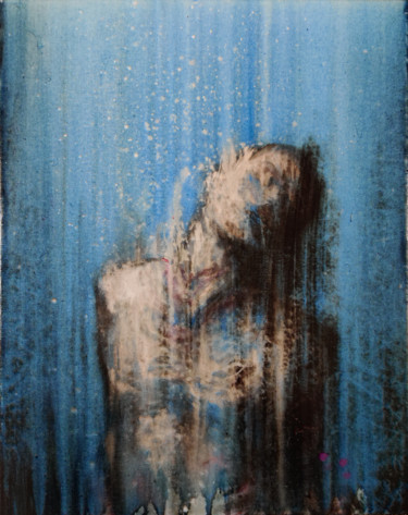 Malerei mit dem Titel "Floating Corpse" von Adrien Conrad, Original-Kunstwerk, Acryl