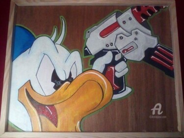 Painting titled "Duck life" by Adrien Ferrand, Original Artwork, Acrylic