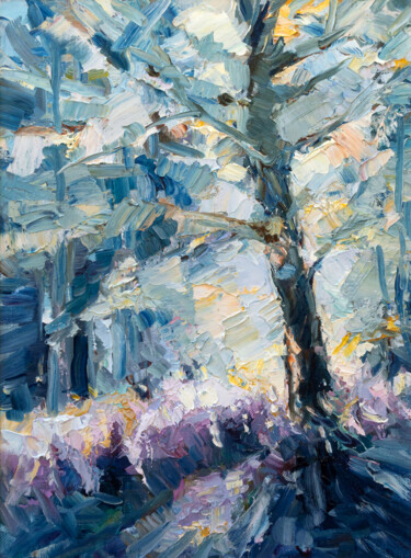 Картина под названием "Spring Tree" - Adrienn Pécsek, Подлинное произведение искусства, Масло