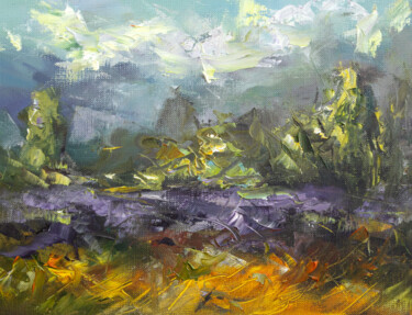 Pintura titulada "Complementary Grove" por Adrienn Pécsek, Obra de arte original, Oleo