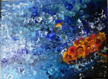 Painting titled "The abandoned flowe…" by Adrita Biswas, Original Artwork
