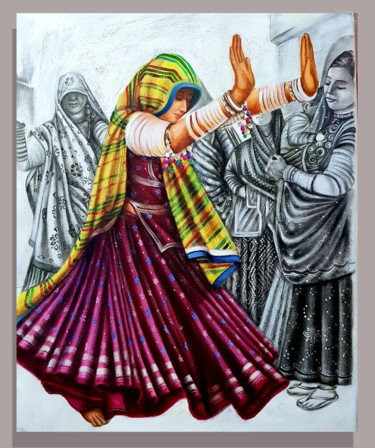 Painting titled "Rajasthan painting…" by Rashmi Soni, Original Artwork, Acrylic