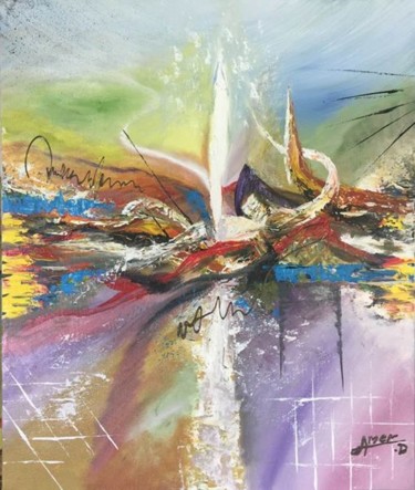 Peinture intitulée "flamme.jpg" par Amer Daoud, Œuvre d'art originale, Acrylique