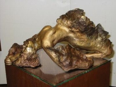 Sculpture intitulée "nocture (bronze)" par Gilles Adt, Œuvre d'art originale, Huile