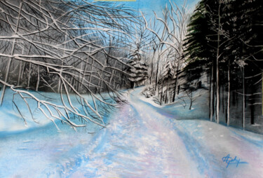 Peinture intitulée "Promenade dans Les…" par Adyne Gohy, Œuvre d'art originale, Pastel
