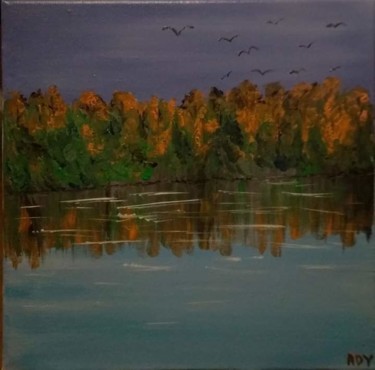 Painting titled "Autumn silence" by Adriana Strenger, Original Artwork, Acrylic