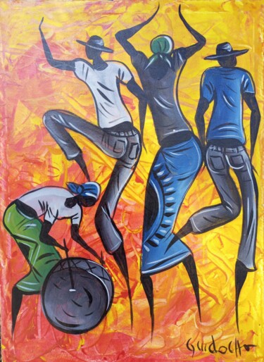 Digitale Kunst mit dem Titel "Dancing" von Aeidy Kassimba, Original-Kunstwerk, Digitale Malerei