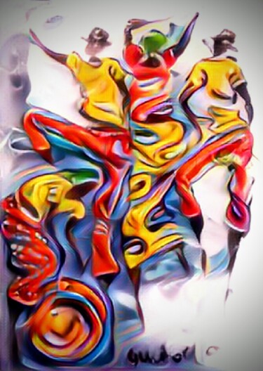Digital Arts titled "Dance" by Aeidy Kassimba, Original Artwork, Digital Painting