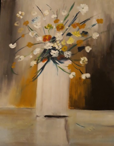 Peinture intitulée "un bouquet des cham…" par Annick Larnicol, Œuvre d'art originale, Acrylique