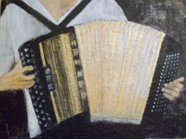 Peinture intitulée "l' accordéon" par Annick Larnicol, Œuvre d'art originale, Acrylique