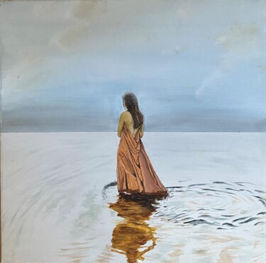 Peinture intitulée "women on the water" par Aëla Malet, Œuvre d'art originale, Acrylique