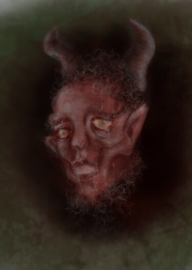 Digital Arts titled "the demon" by Aela Malet, Original Artwork, Digital Painting