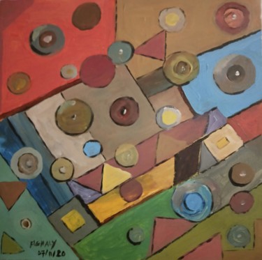 Peinture intitulée "Meroire de couleur" par Elghaly, Œuvre d'art originale, Acrylique