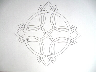 "croix-celtic-entrel…" başlıklı Tablo Aélys tarafından, Orijinal sanat, Suluboya