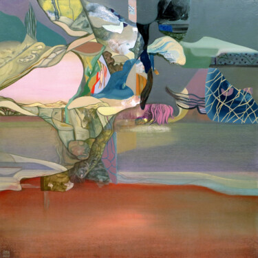 Картина под названием "Shore Of Fancies" - Aeon, Подлинное произведение искусства, Масло Установлен на Деревянная рама для н…