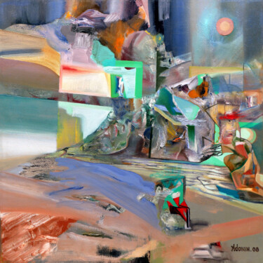 Картина под названием "Mirage" - Aeon, Подлинное произведение искусства, Масло Установлен на Деревянная рама для носилок