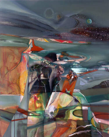 Pintura titulada "When The Night Diss…" por Aeon, Obra de arte original, Oleo Montado en Bastidor de camilla de madera