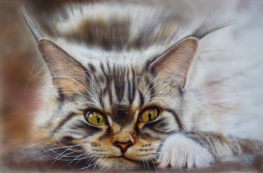 Peinture intitulée "chat.jpg" par Aerodreamscompany, Œuvre d'art originale