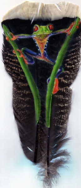 Peinture intitulée "grenouille" par Aerodreamscompany, Œuvre d'art originale