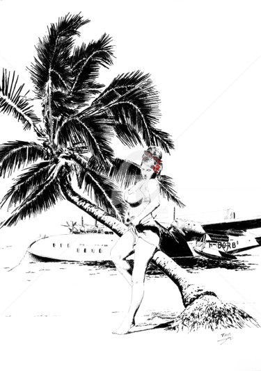 Laté 631 Dessin intitulée "Laté 631" par Thibault Cernaix, Œuvre d'art originale, Encre