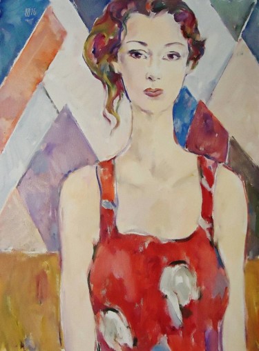 Painting titled "woman 43" by Vale Ovchinnikov, Original Artwork, Oil