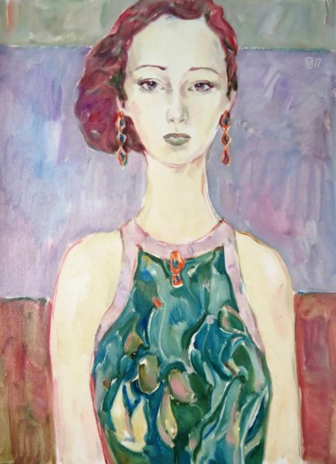 Painting titled "WOMAN 103 / JASMINE…" by Vale Ovchinnikov, Original Artwork