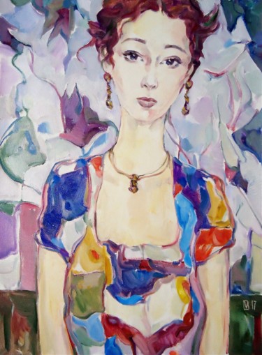 Painting titled "WOMAN 107 / INESSA /" by Vale Ovchinnikov, Original Artwork, Oil