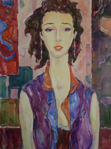 Painting titled "WOMAN 139 / CLOYA /" by Vale Ovchinnikov, Original Artwork, Oil