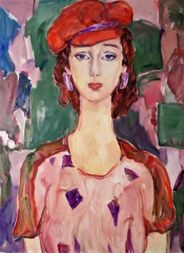 Painting titled "WOMAN 142 / FELICIA…" by Vale Ovchinnikov, Original Artwork, Oil