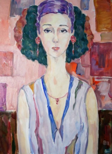 Painting titled "WOMAN 144 / NELLI /" by Vale Ovchinnikov, Original Artwork, Oil