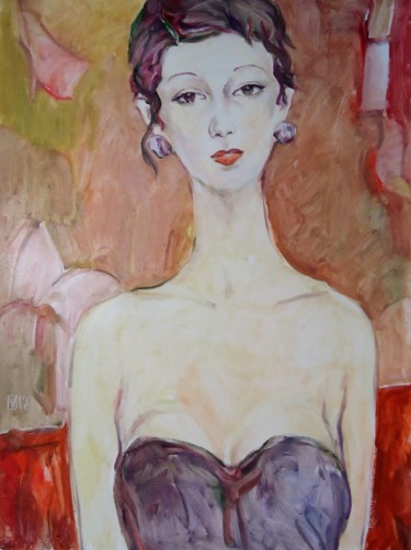 Painting titled "WOMAN 148 / SHELLY /" by Vale Ovchinnikov, Original Artwork, Oil