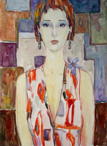 Painting titled "WOMAN 150 / ADINIA /" by Vale Ovchinnikov, Original Artwork, Oil