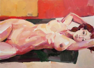 Painting titled "ODALISQUE 31" by Vale Ovchinnikov, Original Artwork, Oil