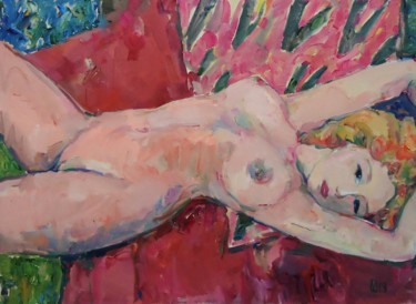 Painting titled "ODALISQUE 113" by Vale Ovchinnikov, Original Artwork, Oil