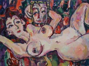 Painting titled "VENUS WITH THE MIRR…" by Vale Ovchinnikov, Original Artwork, Oil