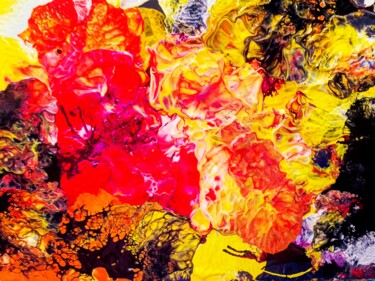 Malerei mit dem Titel "Volcano" von Afaf Khalil, Original-Kunstwerk, Acryl
