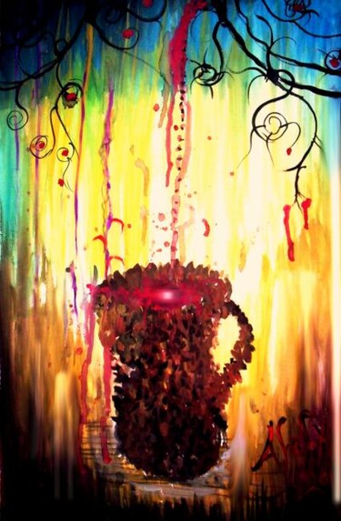 Painting titled "Death" by Afaf Khalil, Original Artwork, Other
