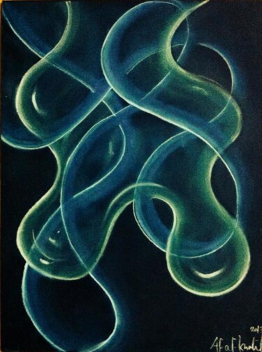 Drawing titled "Viscosity" by Afaf Khalil, Original Artwork, Pastel