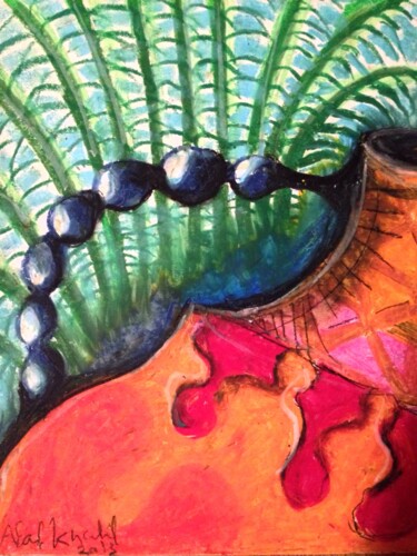 Drawing titled "Arabian Pottery.jpg" by Afaf Khalil, Original Artwork, Pastel