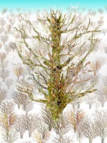 Digitale Kunst mit dem Titel "Tree 1" von Afanassy Pud, Original-Kunstwerk