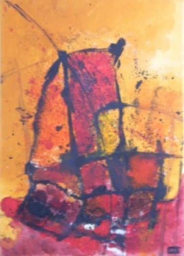 Pintura intitulada "Voiles rouges" por Anne Faucher, Obras de arte originais, Acrílico