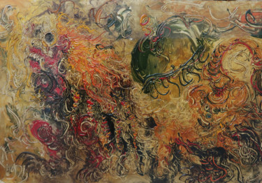 Painting titled "BARONG" by Affandi Koesoema, Original Artwork, Oil