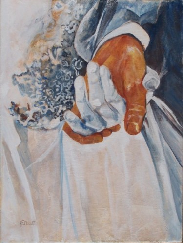 Peinture intitulée "Promesse" par Anne-Frédérique Ferret, Œuvre d'art originale, Huile
