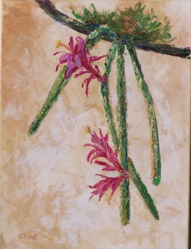 Peinture intitulée "parmi les succulent…" par Anne-Frédérique Ferret, Œuvre d'art originale